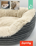 Zachte Hondenmand Grijs Corduroy Design Mooi Hondenmand Corduroy Design van Rosewood