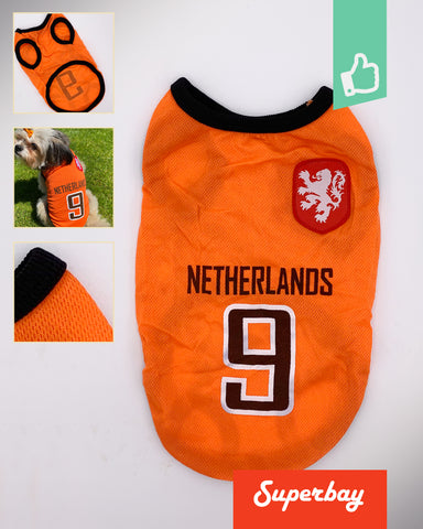 Aanbieding Voetbalshirt Hond Oranje bij Superbay  
