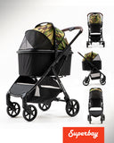 Mooi Hondenwandelwagen Piccolo Cane Eco 2-in-1 LUXE Buggy - Camouflage