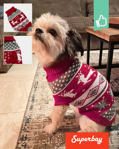 Honden Trui Kerstmis Noors | Warm & | Rood | XS