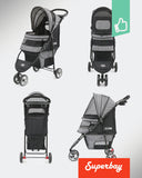 Mooi Hondenbuggy Avenue Pet Stroller / Blended Grey