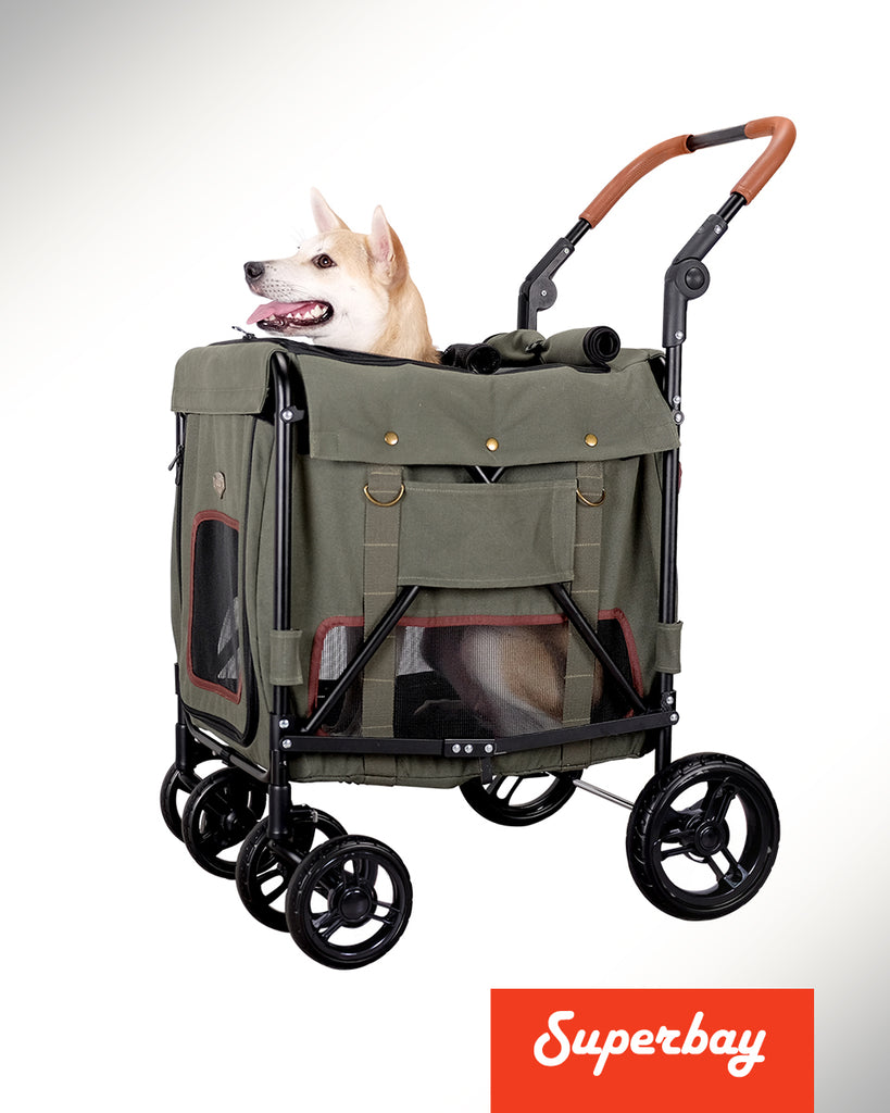 element Overjas Bezighouden Hondenwandelwagen Gentle Giant | Hondenbuggy | XL (Grotere Honden)