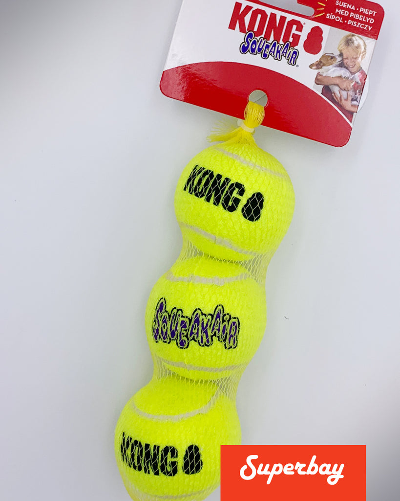aanklager Verfijning overdrijving KONG SqueakAIR 3-PACK: Tennisballen met PIEP (⌀ 6.5cm) voor Honden