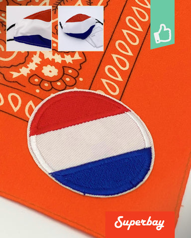 Aanbieding Oranjefeest Voetbal Hondenbandana & Mondkapje bij Superbay  